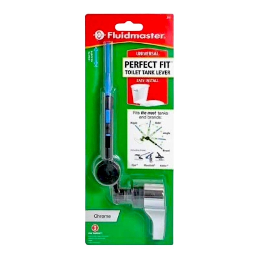 FLUID MASTER UNIVERSAL FIT TOILET TANK LEVER IN CHROME!